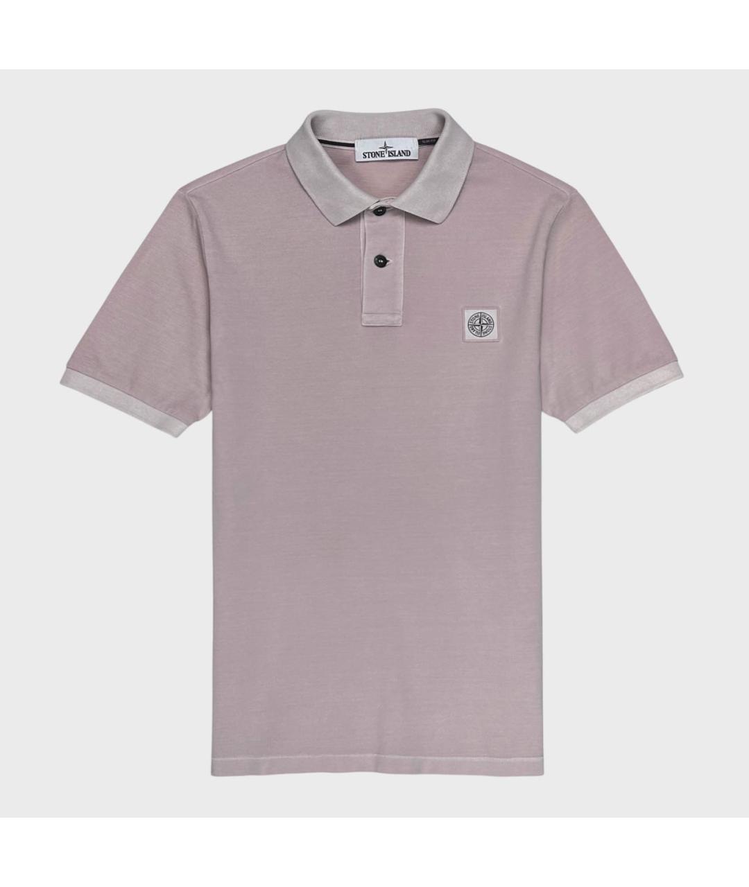 STONE ISLAND Коралловое хлопковое поло с коротким рукавом, фото 5
