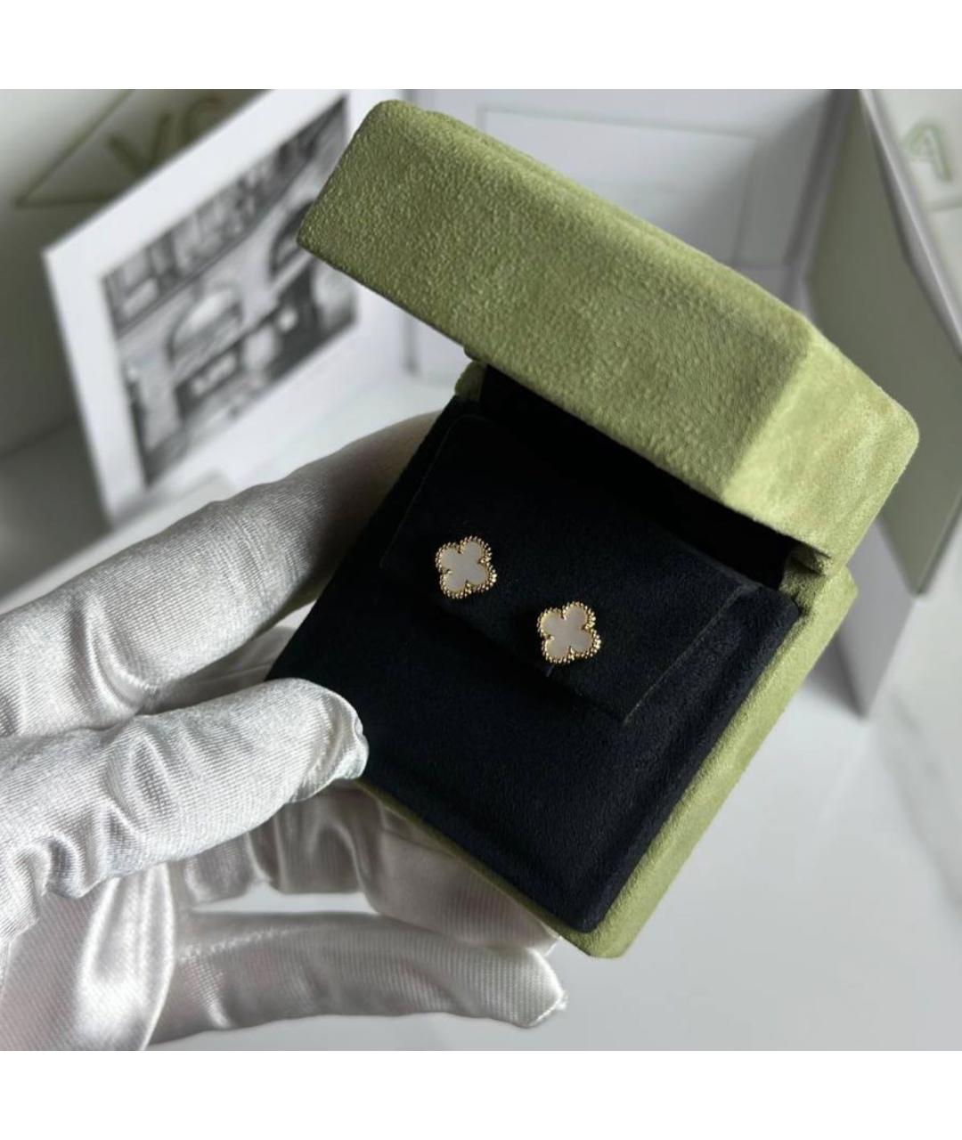 VAN CLEEF & ARPELS Белые серьги из желтого золота, фото 3