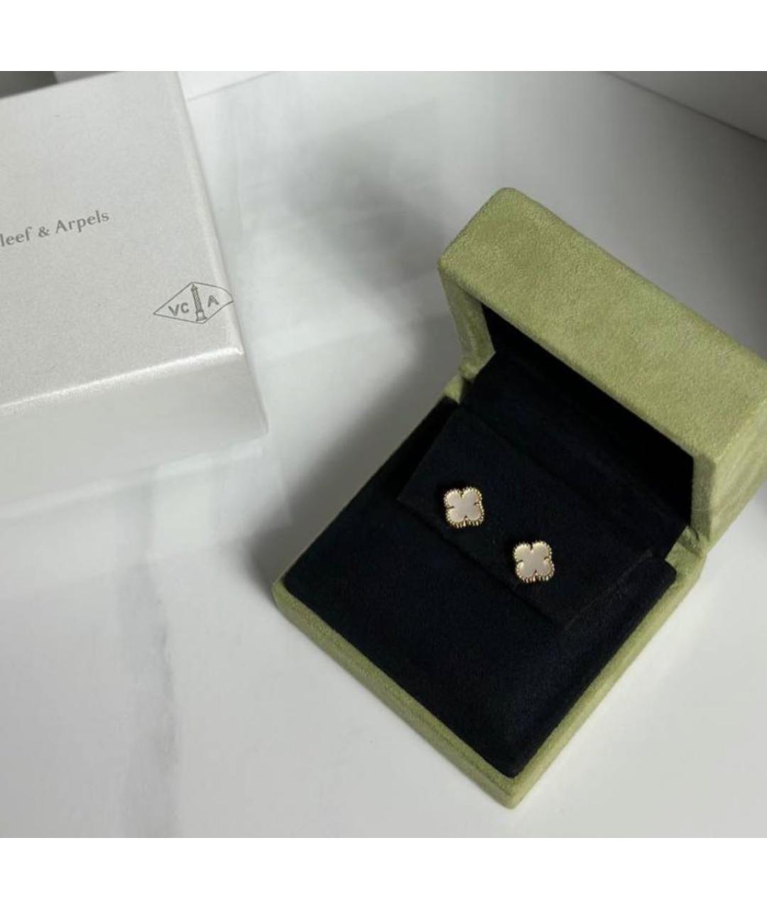 VAN CLEEF & ARPELS Белые серьги из желтого золота, фото 2