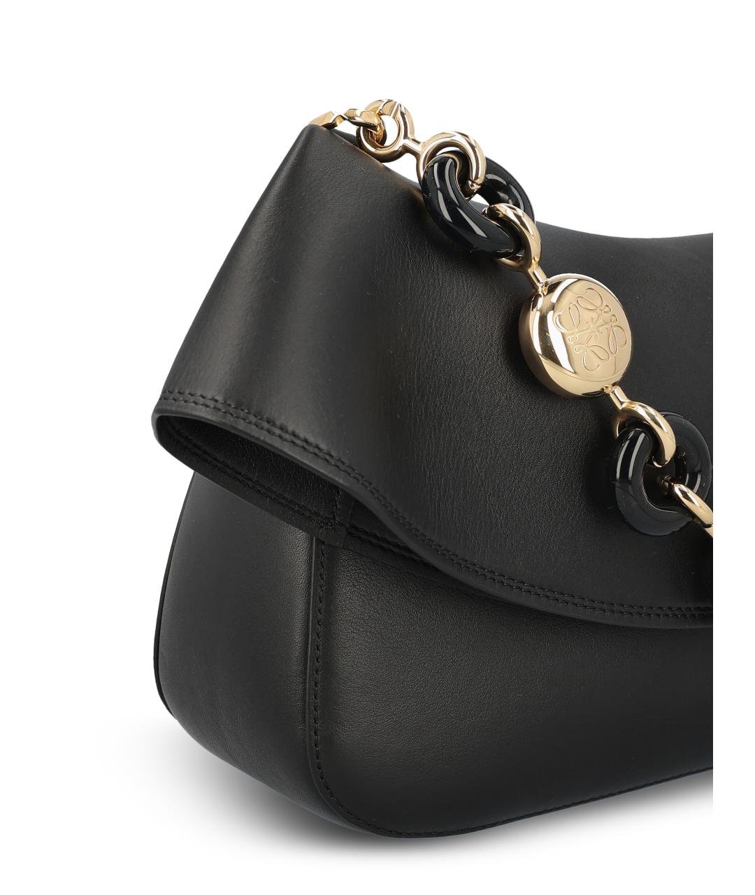 LOEWE Черная кожаная сумка через плечо, фото 3