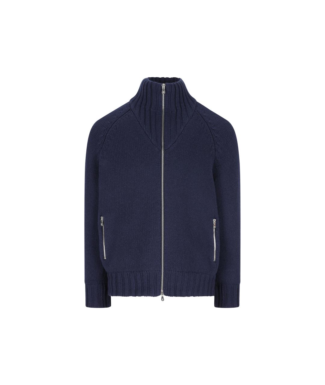 BRUNELLO CUCINELLI Темно-синяя кашемировая куртка, фото 1