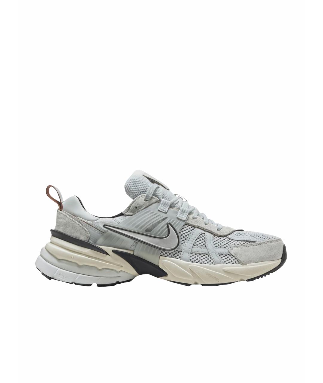 NIKE Серые синтетические низкие кроссовки / кеды, фото 1