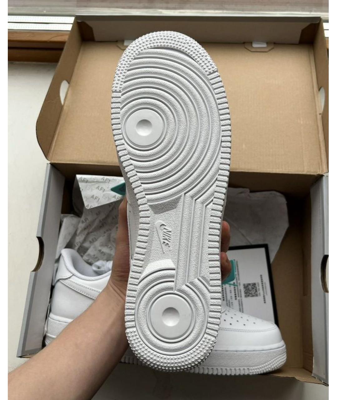 NIKE Белые кожаные низкие кроссовки / кеды, фото 6