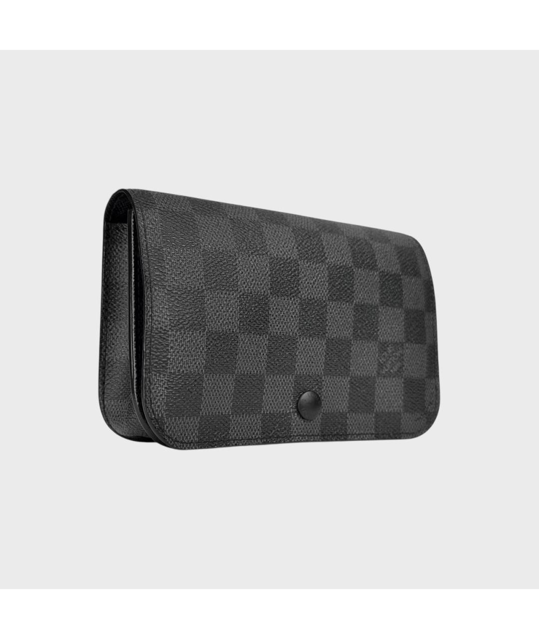 LOUIS VUITTON Антрацитовая поясная сумка, фото 3