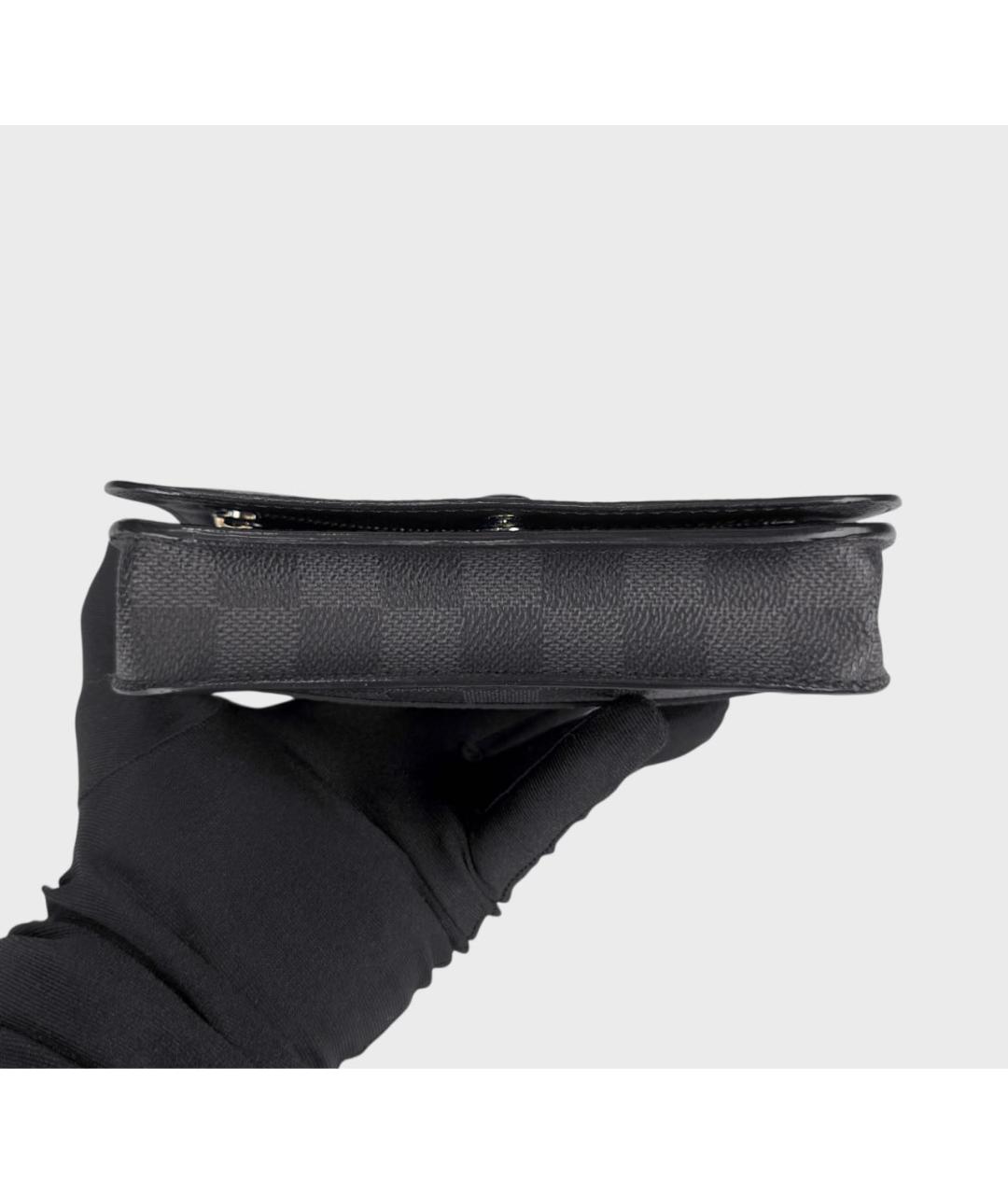 LOUIS VUITTON Антрацитовая поясная сумка, фото 7