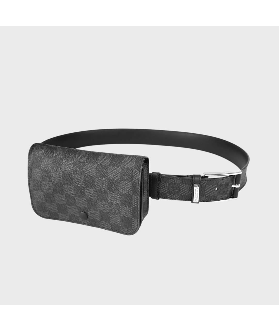 LOUIS VUITTON Антрацитовая поясная сумка, фото 9