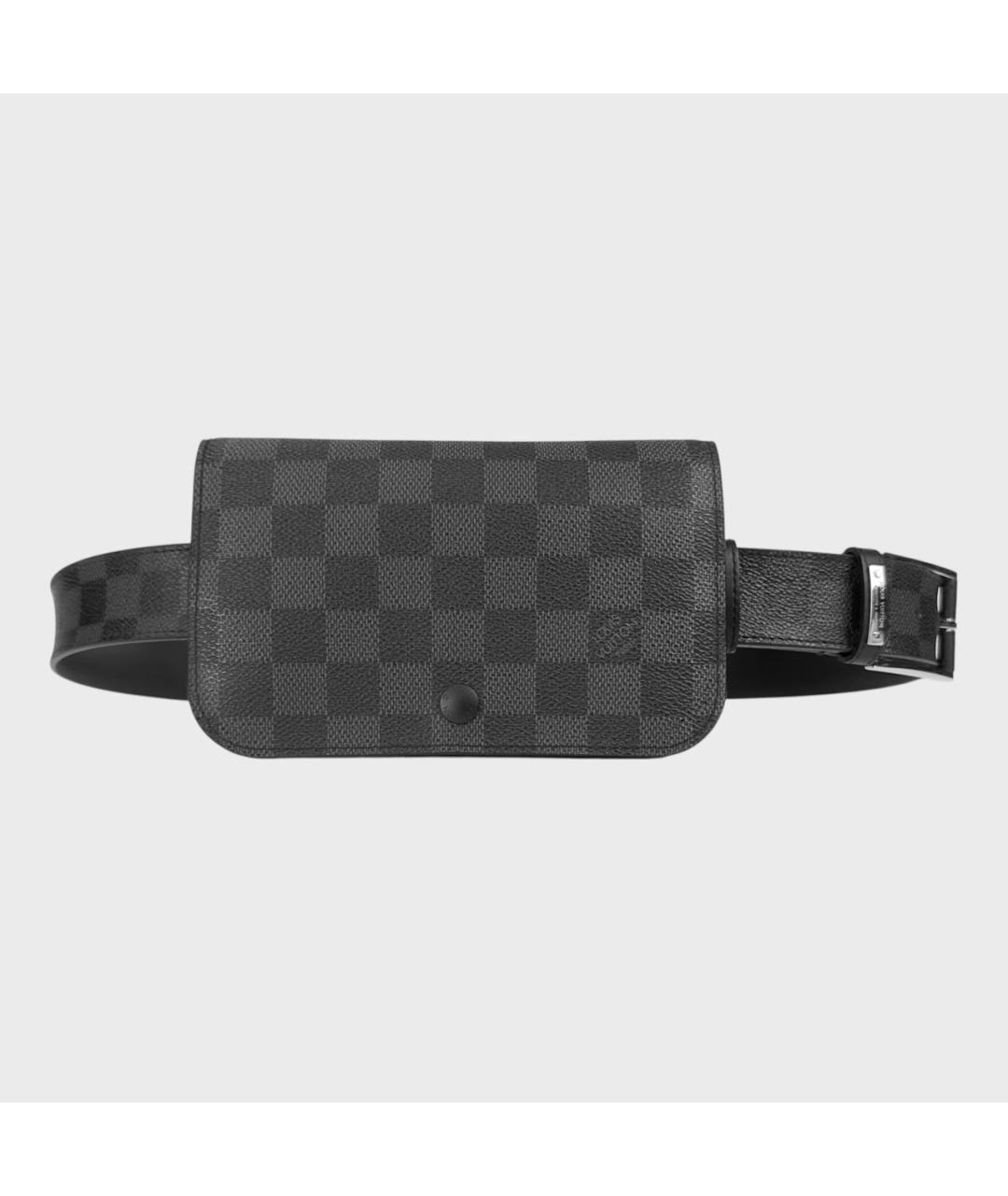 LOUIS VUITTON Антрацитовая поясная сумка, фото 2