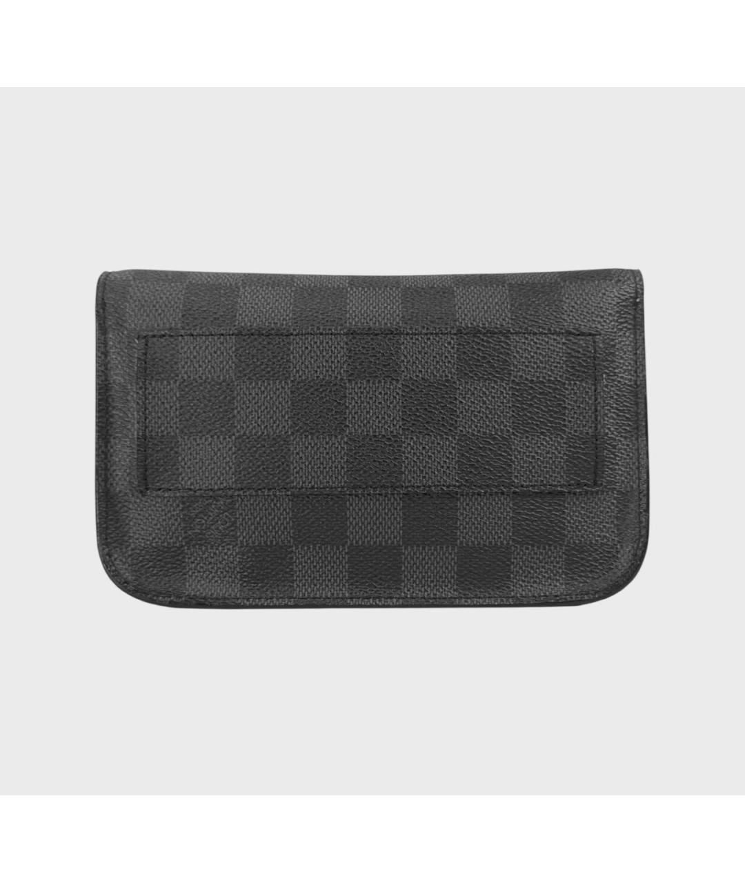 LOUIS VUITTON Антрацитовая поясная сумка, фото 4
