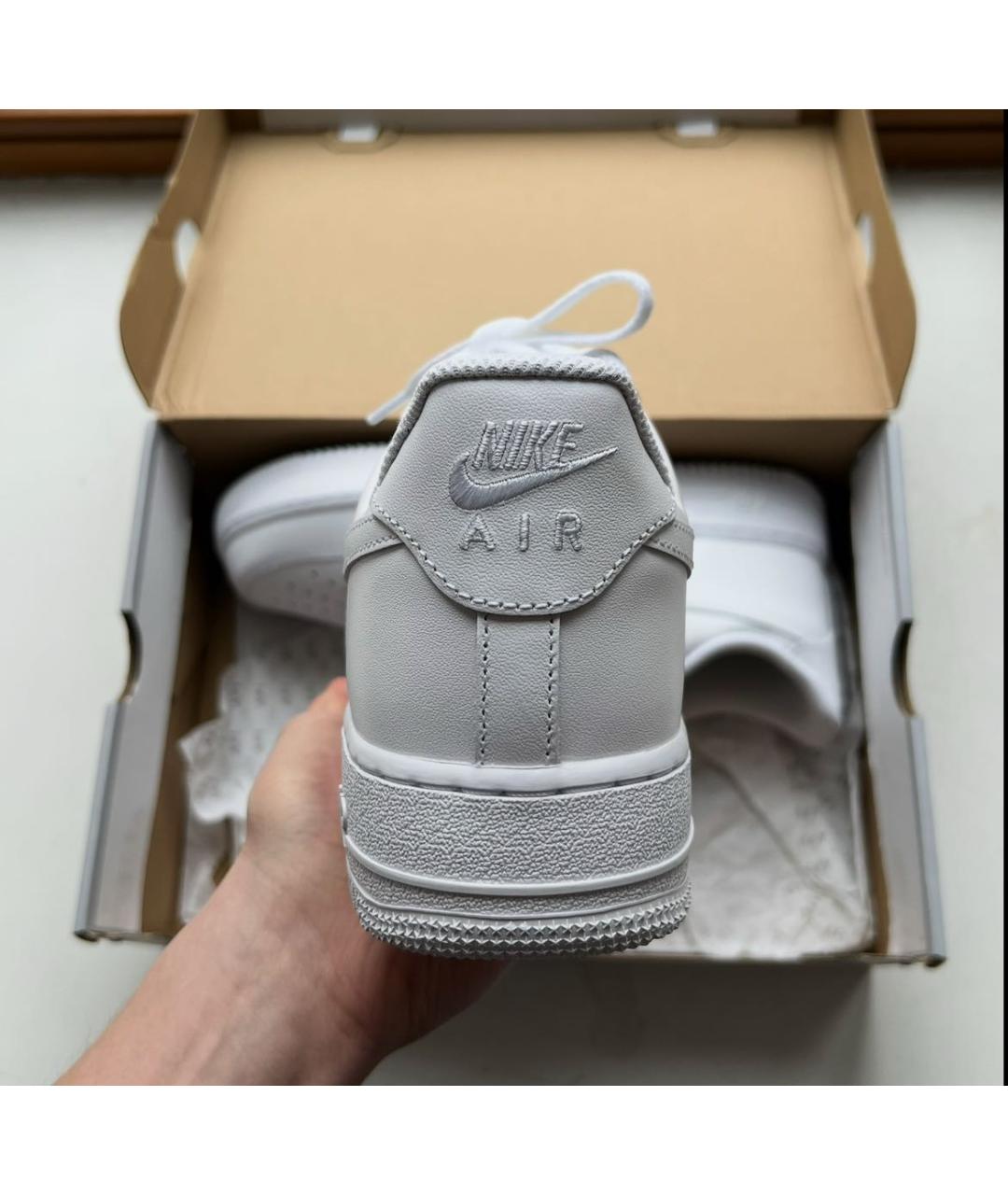 NIKE Белые кожаные низкие кроссовки / кеды, фото 8