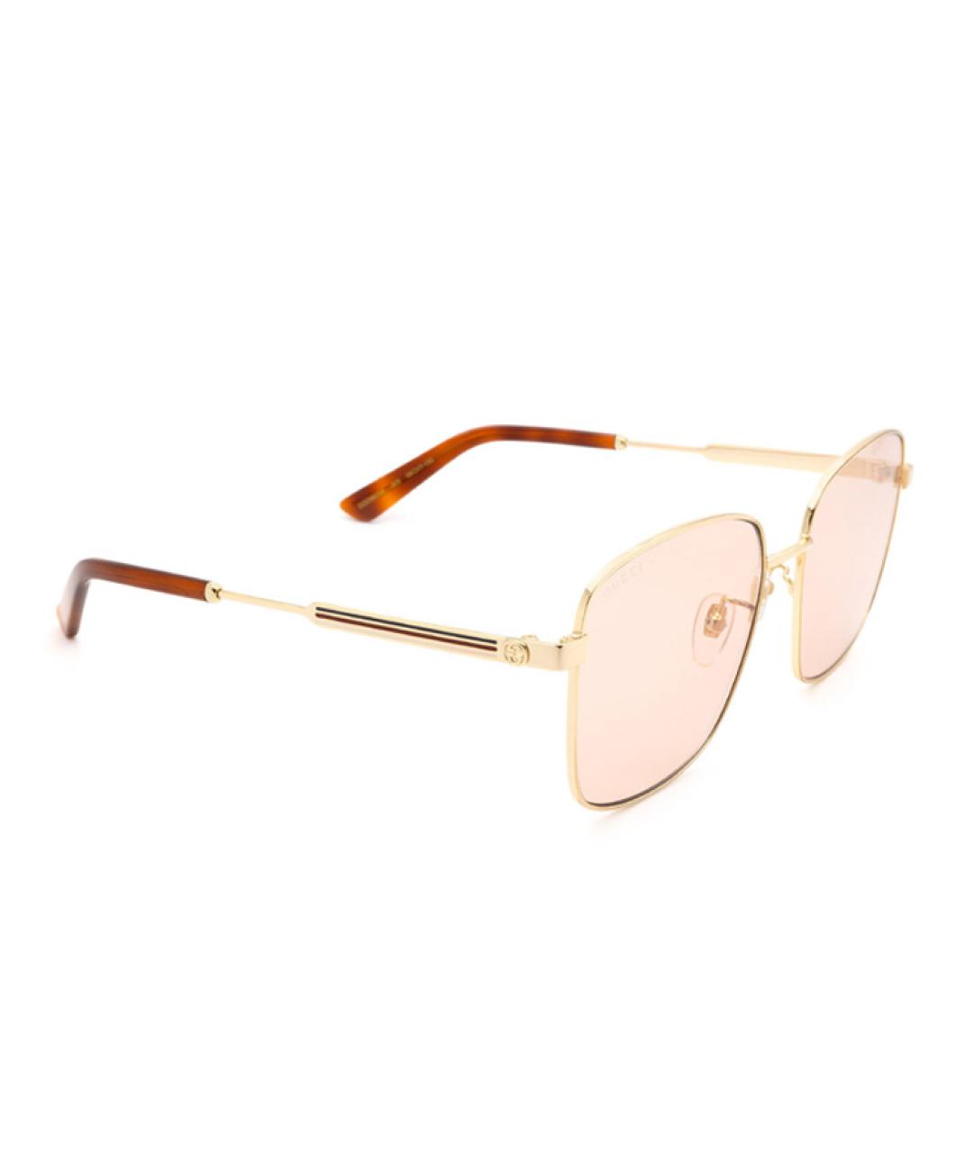 GUCCI Розовые металлические солнцезащитные очки, фото 2