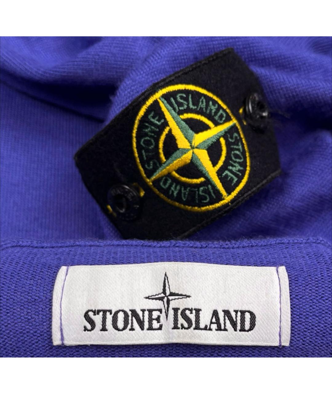 STONE ISLAND Синяя шерстяная водолазка, фото 4