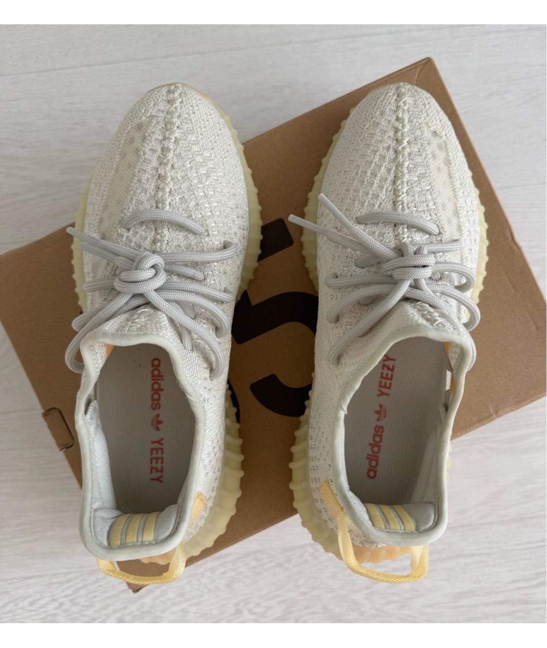 ADIDAS YEEZY Белые низкие кроссовки / кеды, фото 2