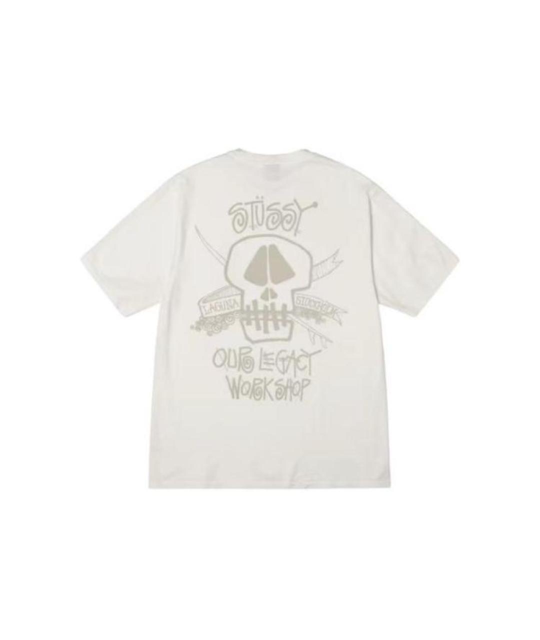STUSSY Белая футболка, фото 2