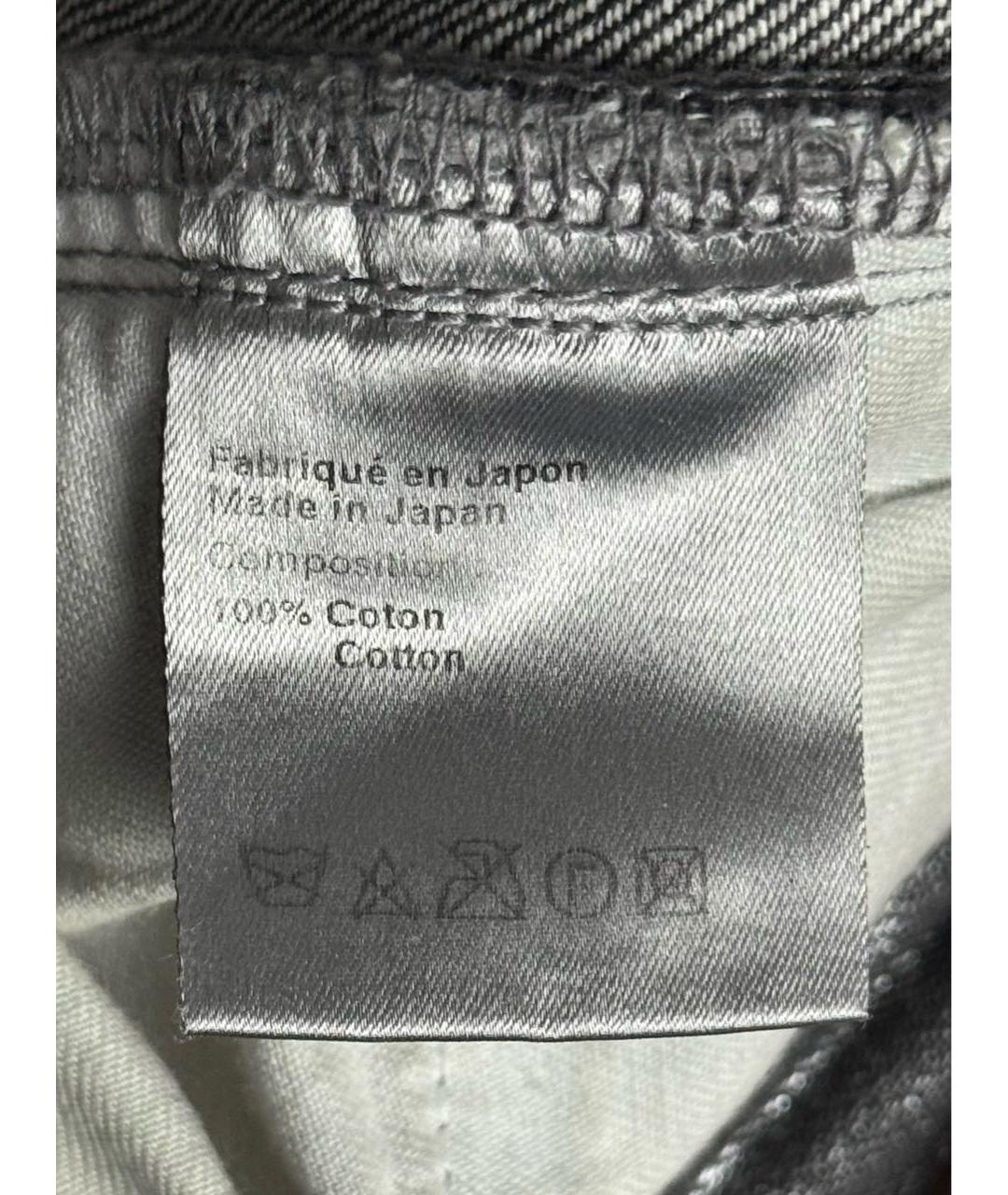 DIOR HOMME Серебряные хлопковые джинсы скинни, фото 6