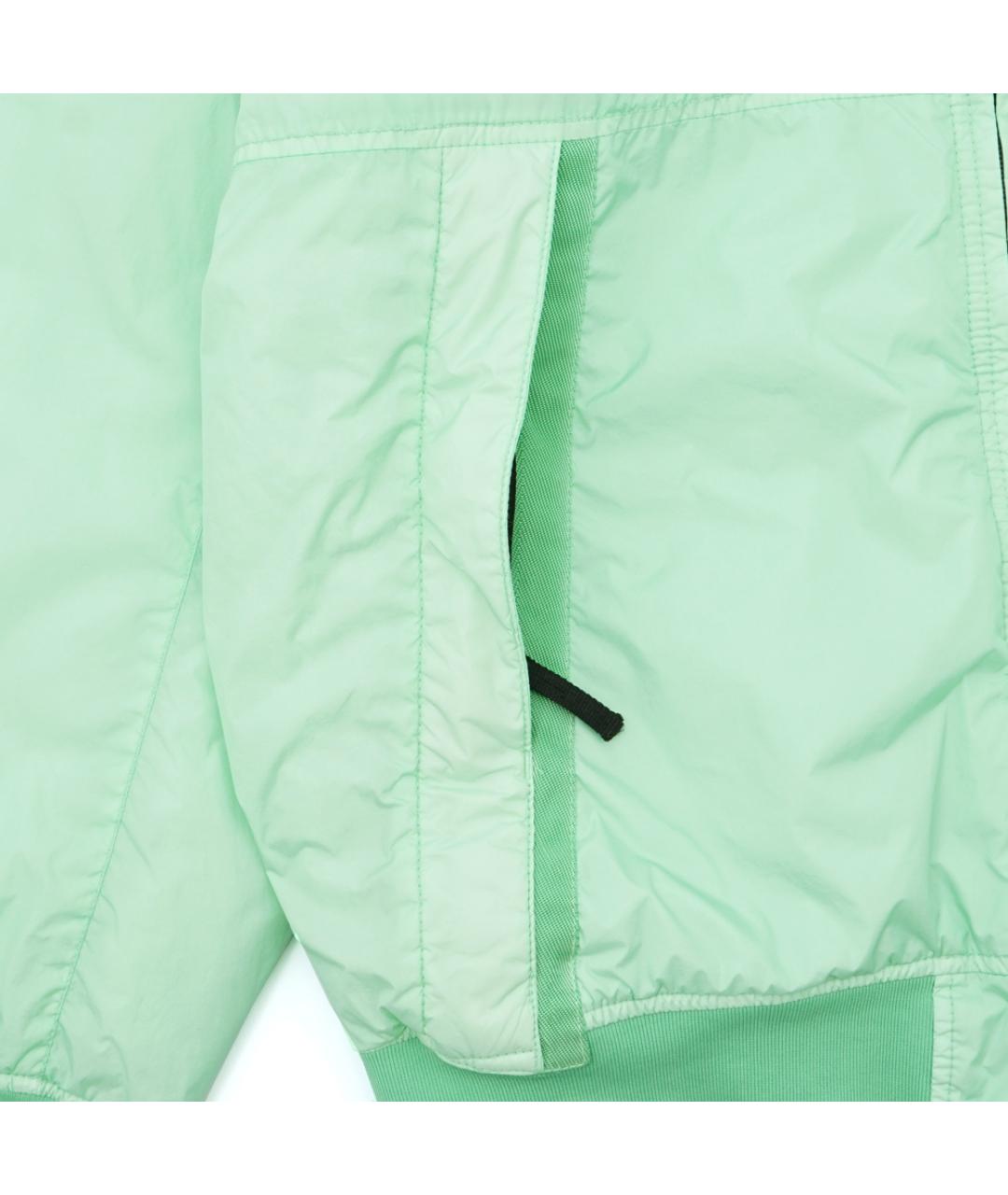 STONE ISLAND Салатовая полиамидовая куртка, фото 3