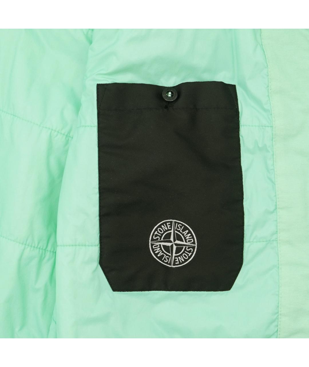 STONE ISLAND Салатовая полиамидовая куртка, фото 6