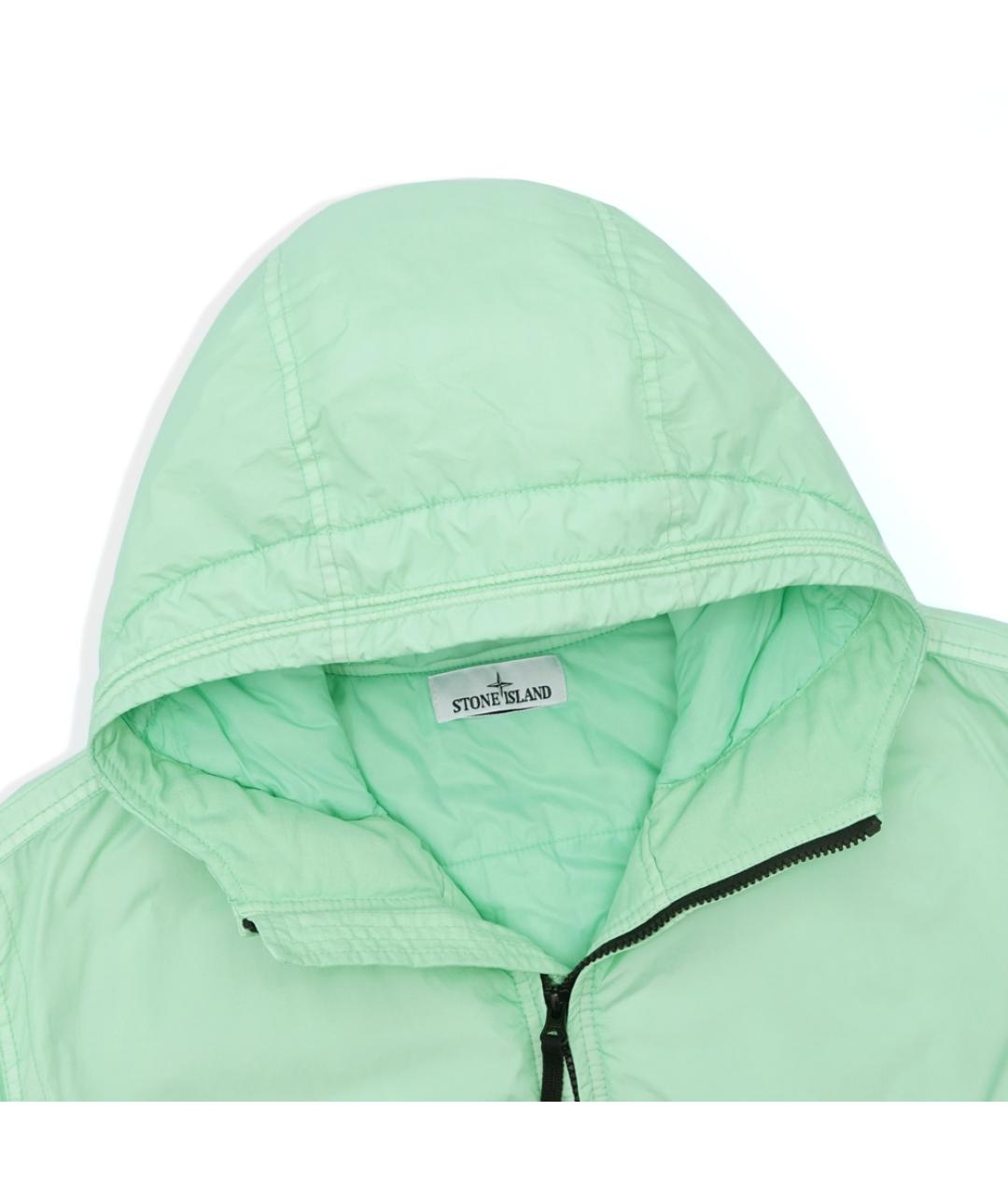 STONE ISLAND Салатовая полиамидовая куртка, фото 2