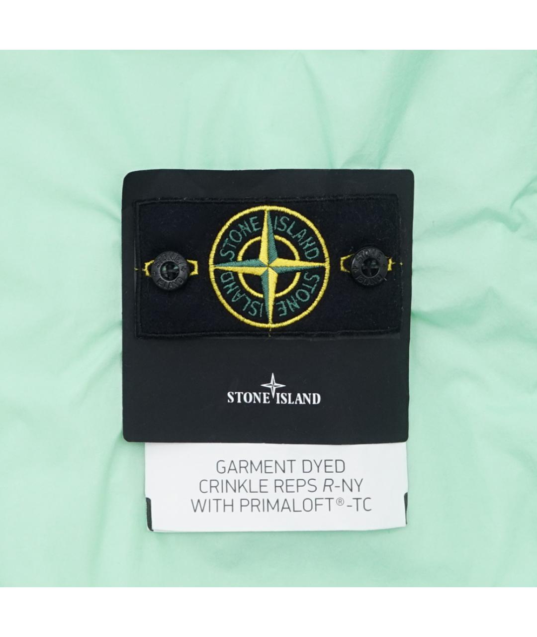 STONE ISLAND Салатовая полиамидовая куртка, фото 9