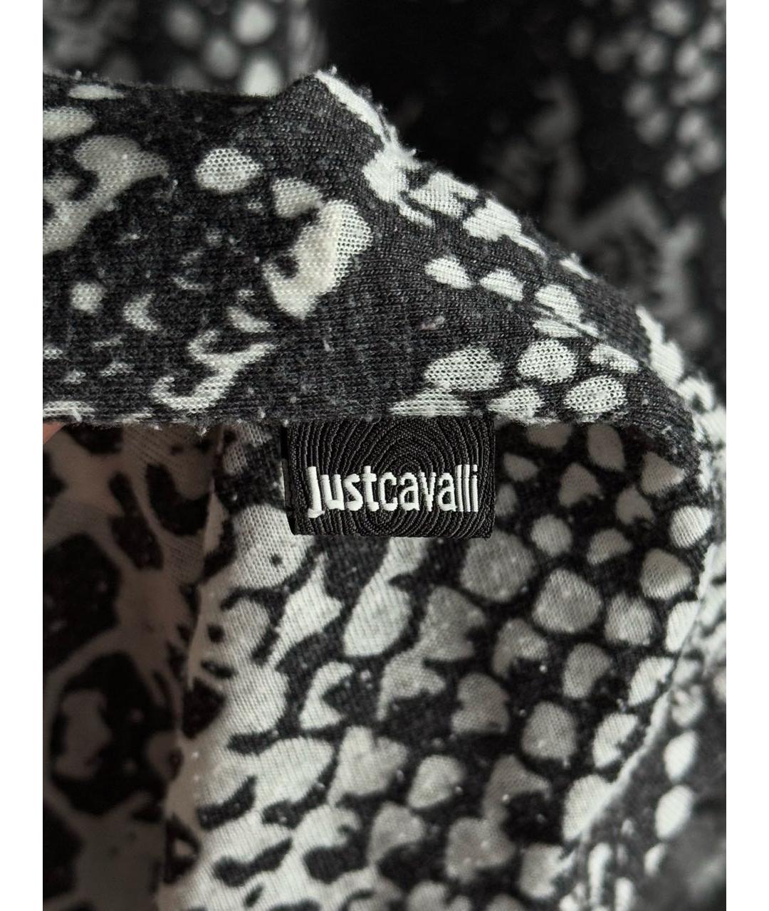 JUST CAVALLI Черная хлопковая футболка, фото 4