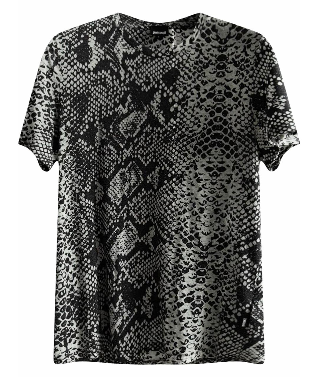 JUST CAVALLI Черная хлопковая футболка, фото 1