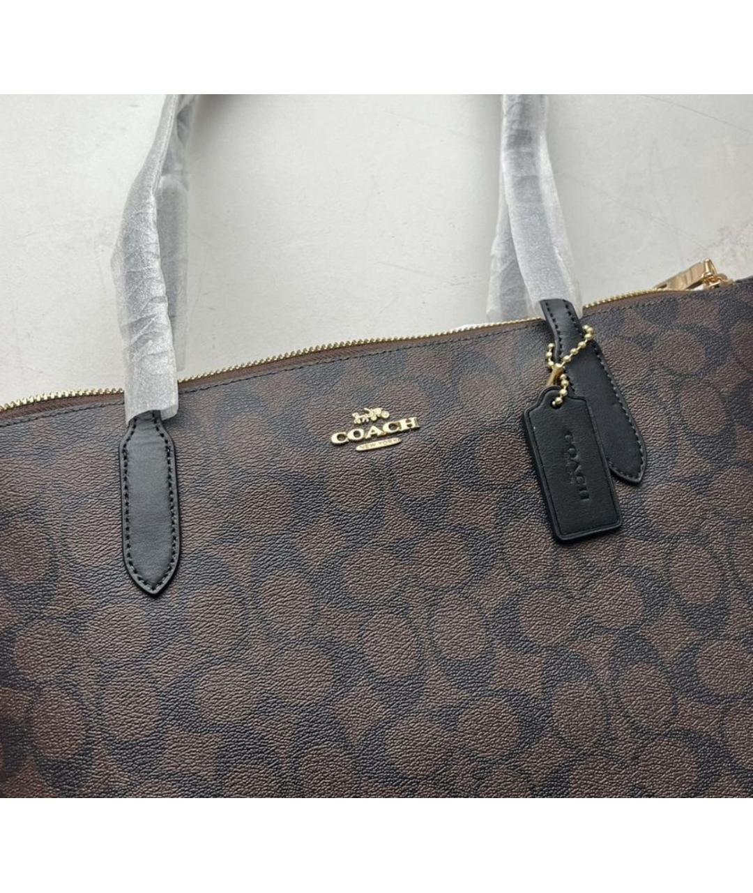COACH Коричневая сумка тоут, фото 6