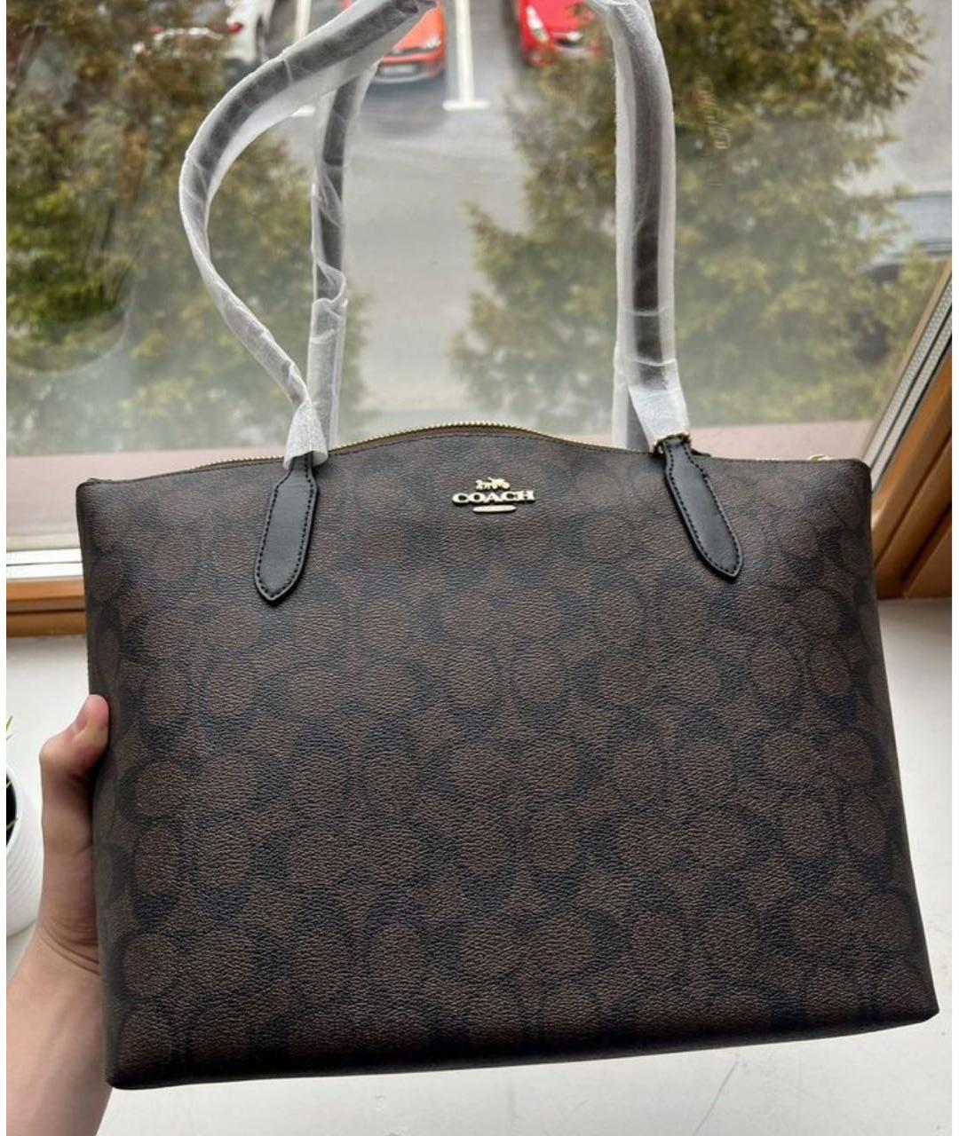 COACH Коричневая сумка тоут, фото 3