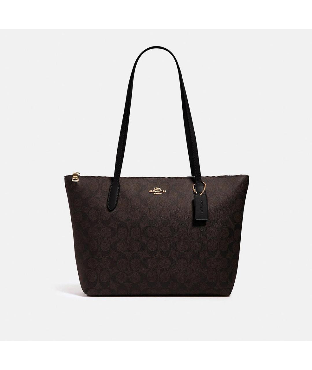 COACH Коричневая сумка тоут, фото 8