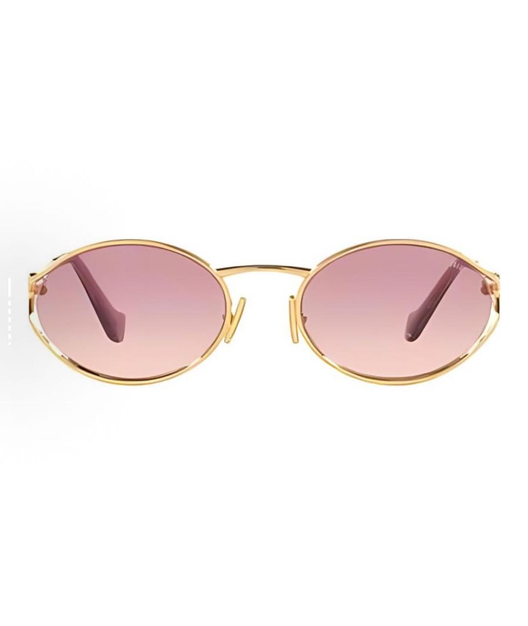 MIU MIU Розовые металлические солнцезащитные очки, фото 3