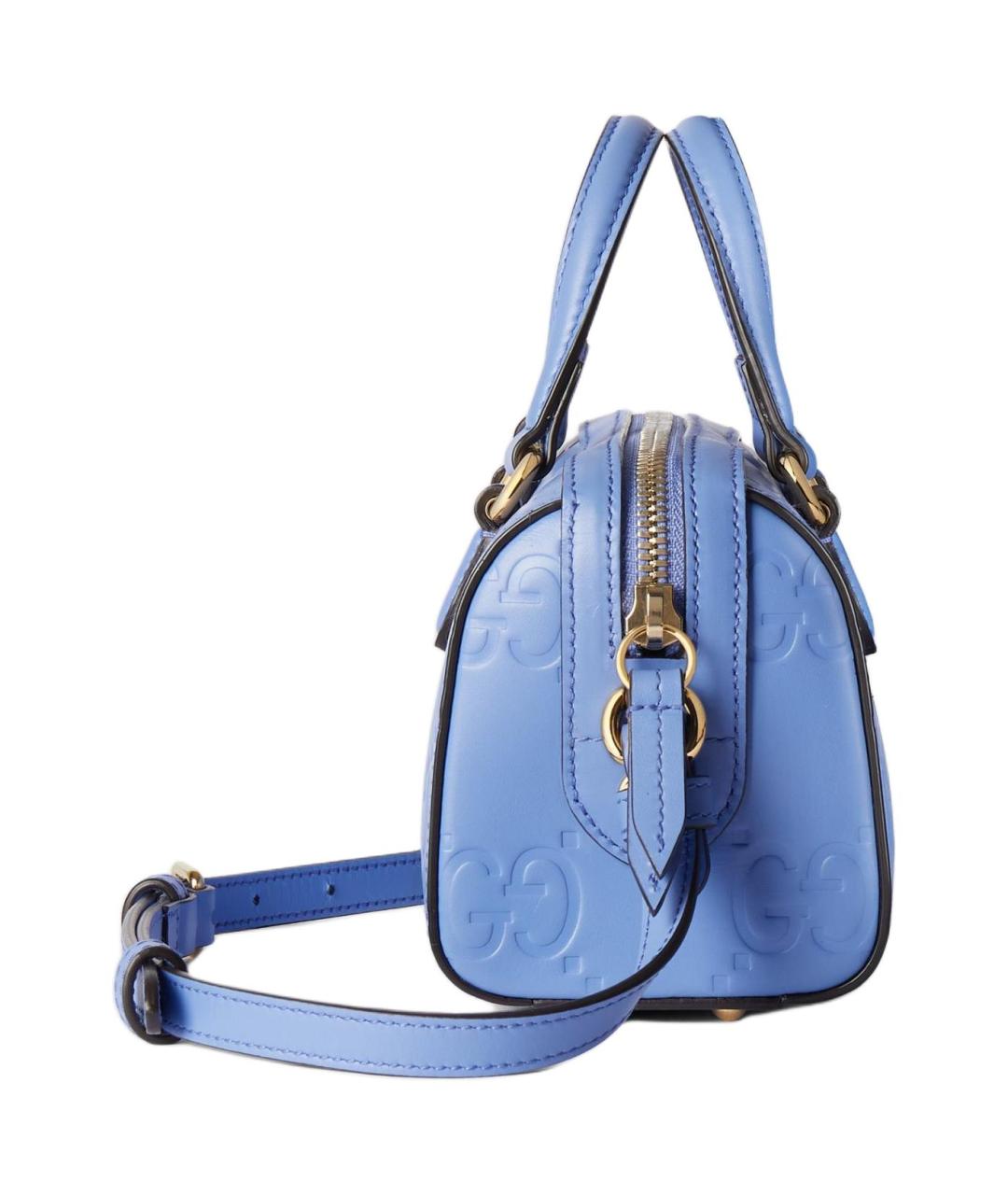 GUCCI Голубая кожаная сумка через плечо, фото 3