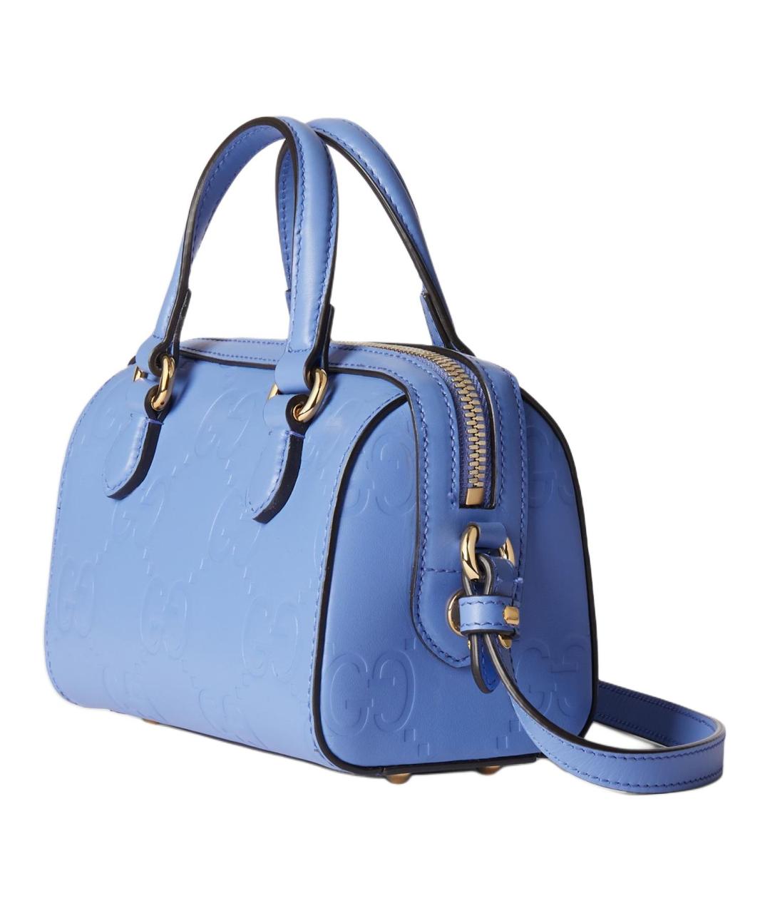 GUCCI Голубая кожаная сумка через плечо, фото 2