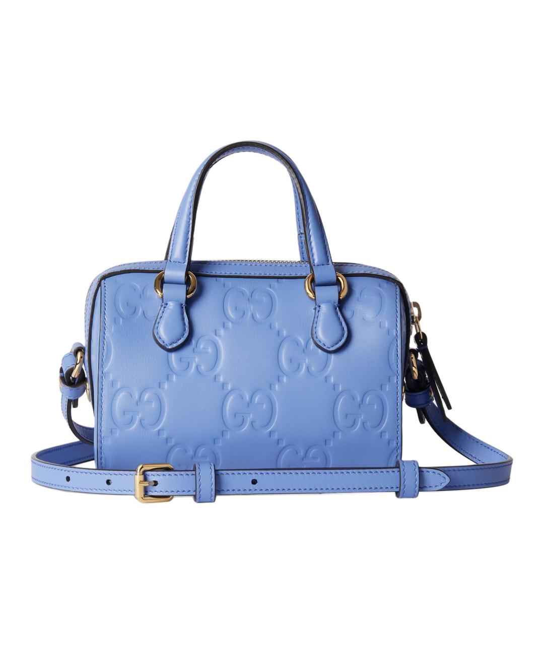 GUCCI Голубая кожаная сумка через плечо, фото 4
