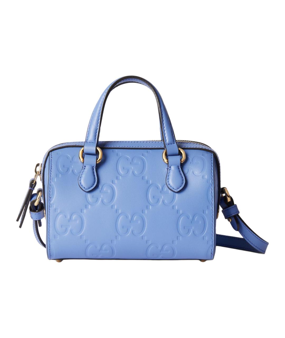 GUCCI Голубая кожаная сумка через плечо, фото 1
