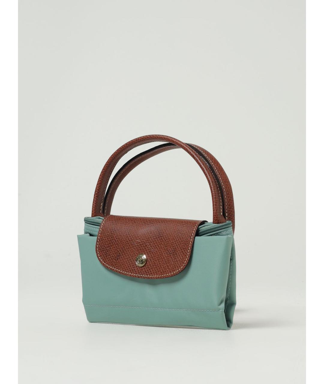 LONGCHAMP Зеленая синтетическая сумка тоут, фото 4