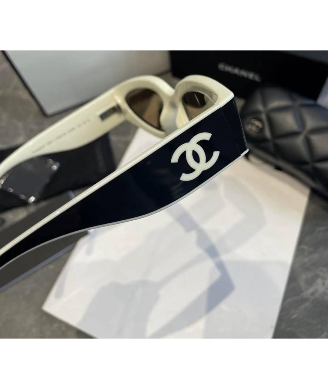 CHANEL Черные пластиковые солнцезащитные очки, фото 4