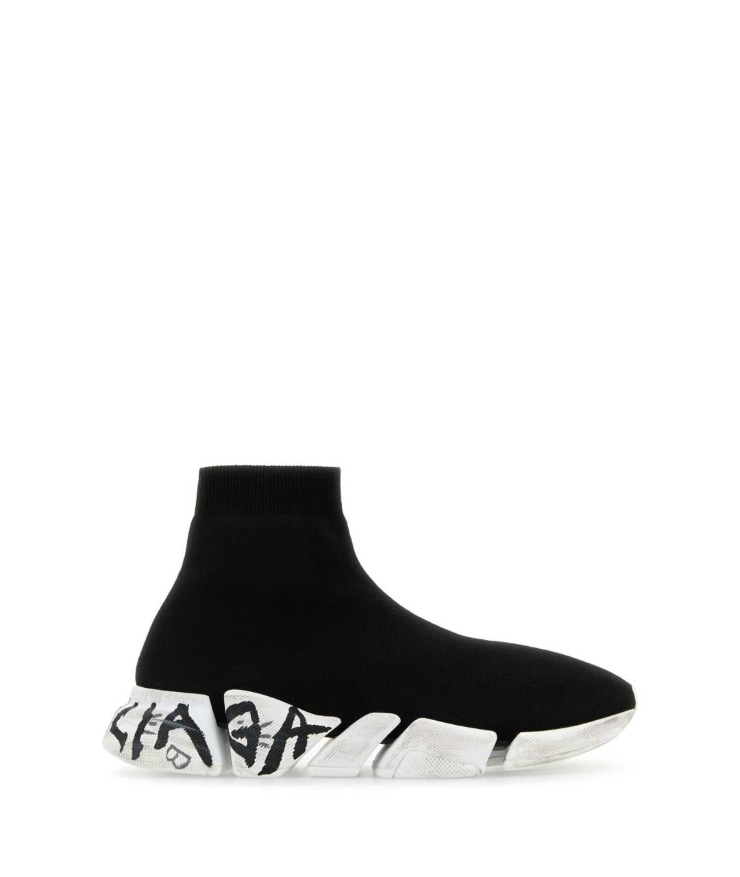 BALENCIAGA Черные текстильные высокие кроссовки / кеды, фото 1