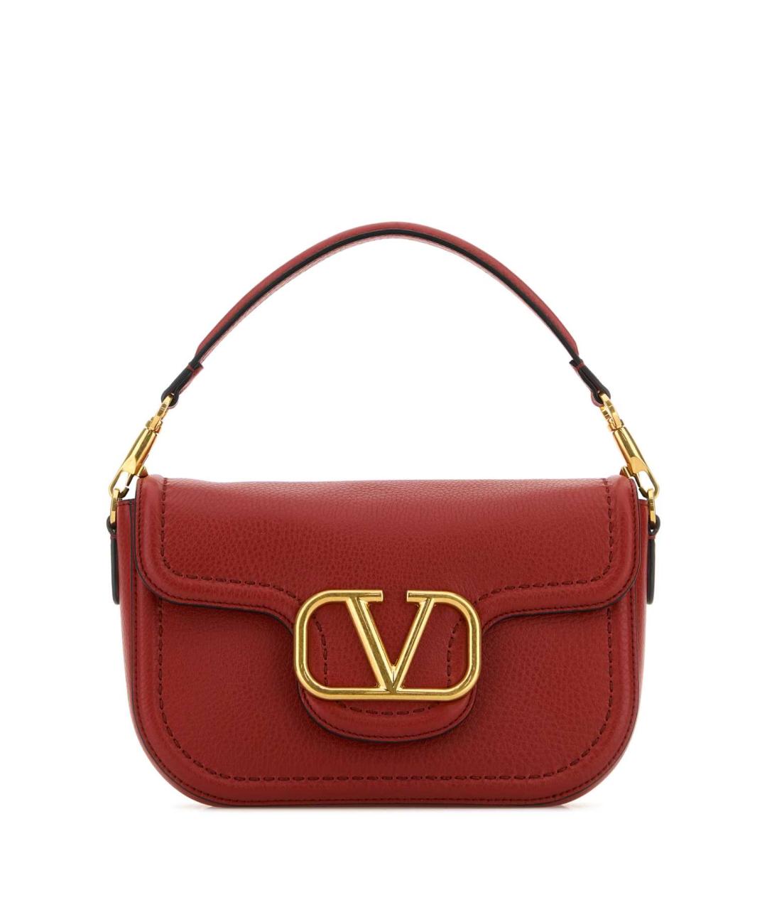 VALENTINO Красная кожаная сумка через плечо, фото 1