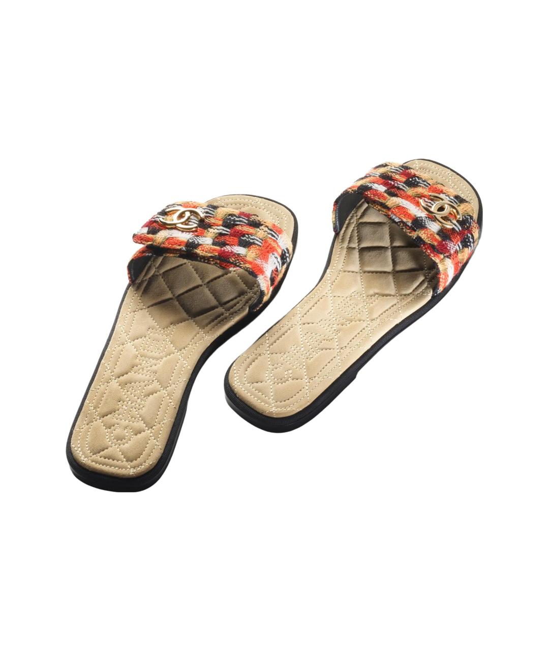 CHANEL Мульти шлепанцы, фото 4