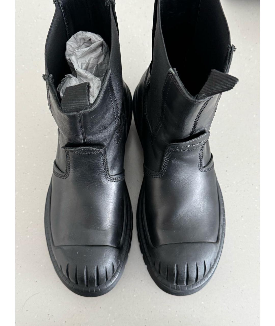 ACNE STUDIOS Черные кожаные ботинки, фото 2