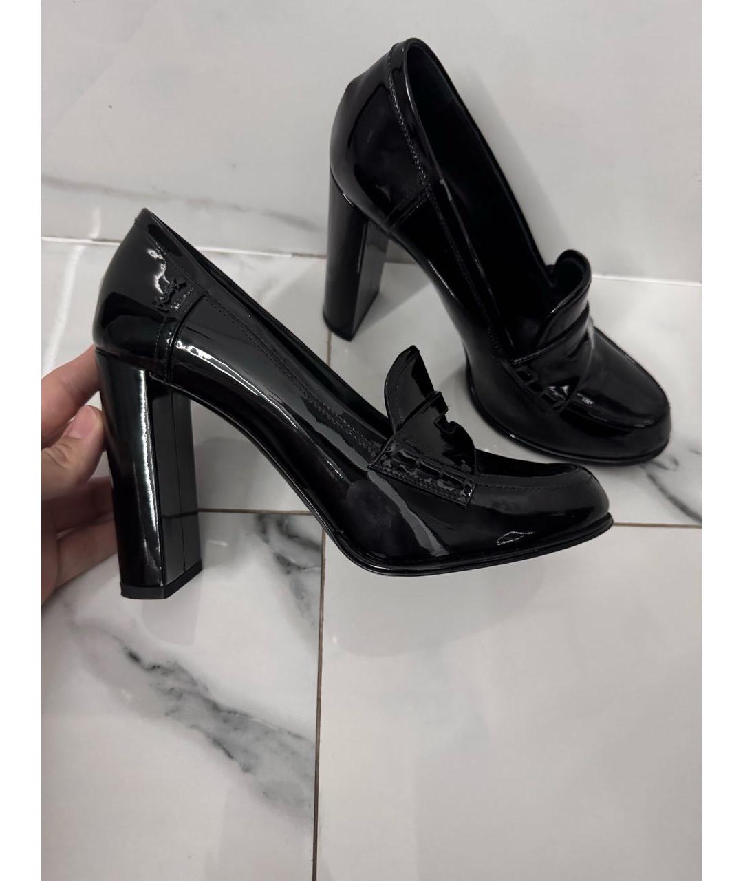 SAINT LAURENT Черные туфли из лакированной кожи, фото 7