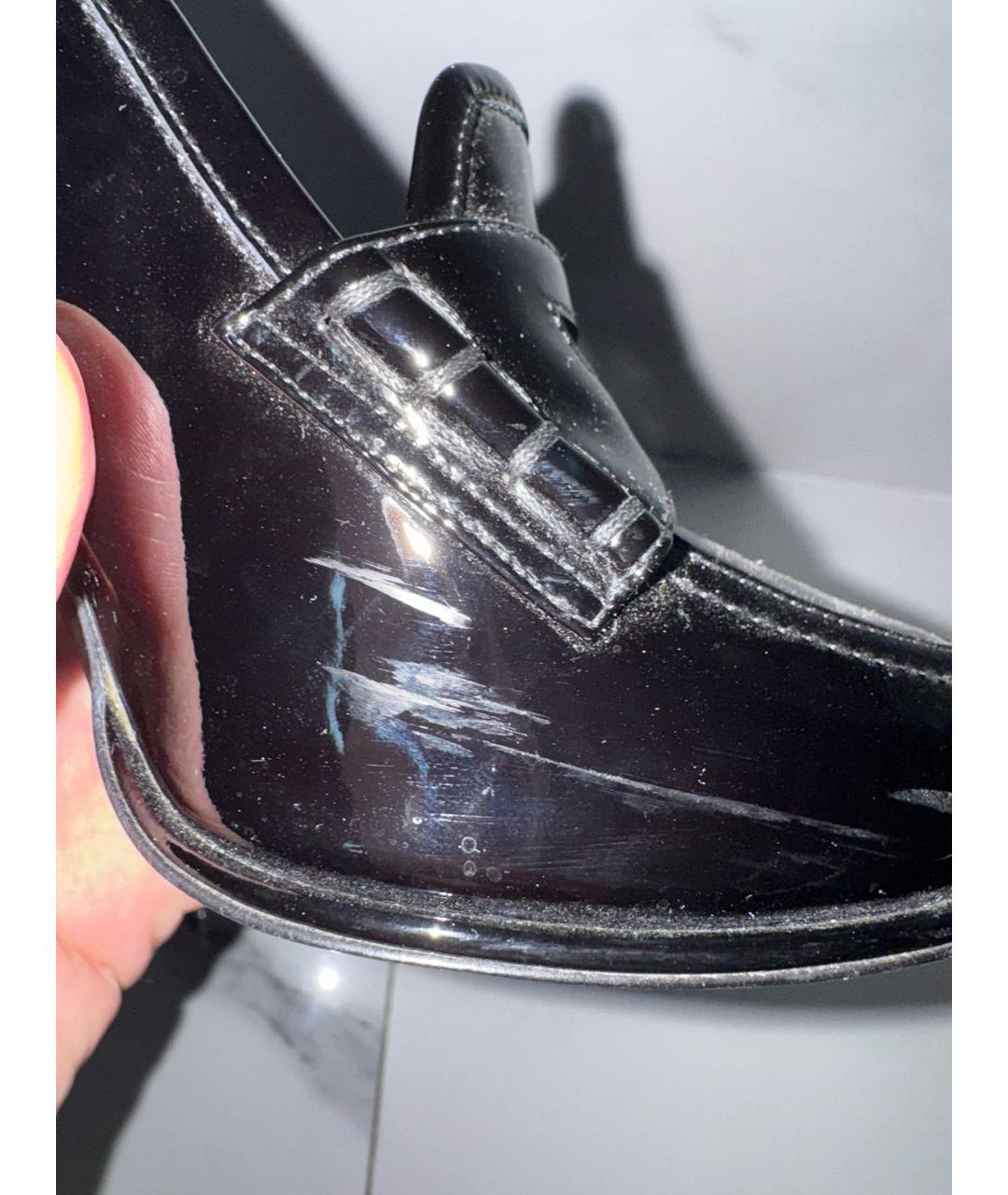 SAINT LAURENT Черные туфли из лакированной кожи, фото 4