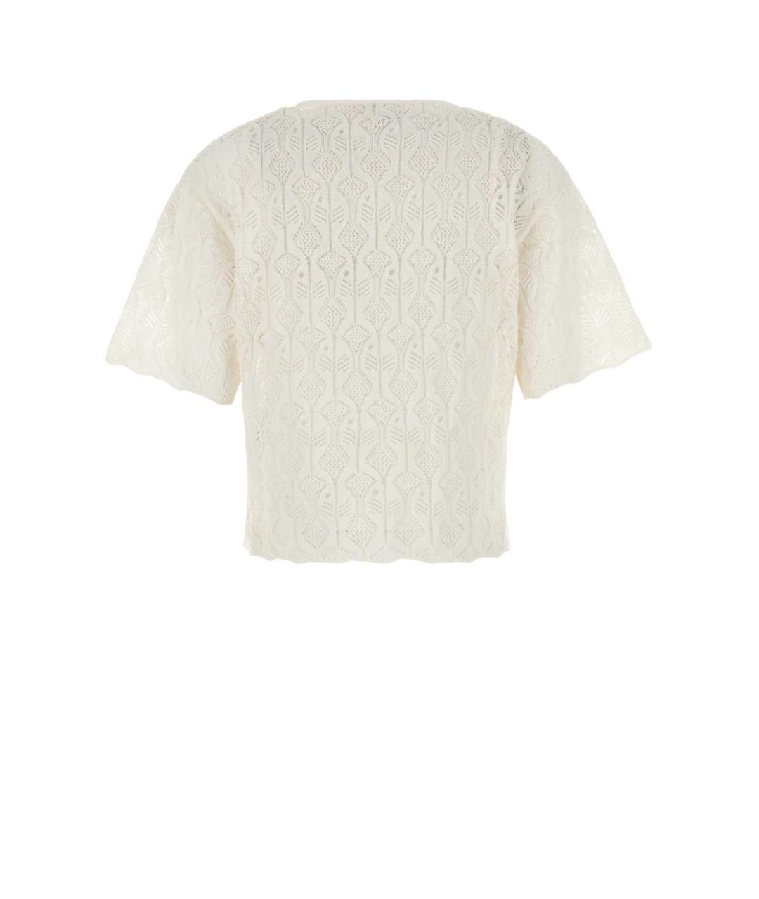 BOTTEGA VENETA Белая хлопковая футболка, фото 2