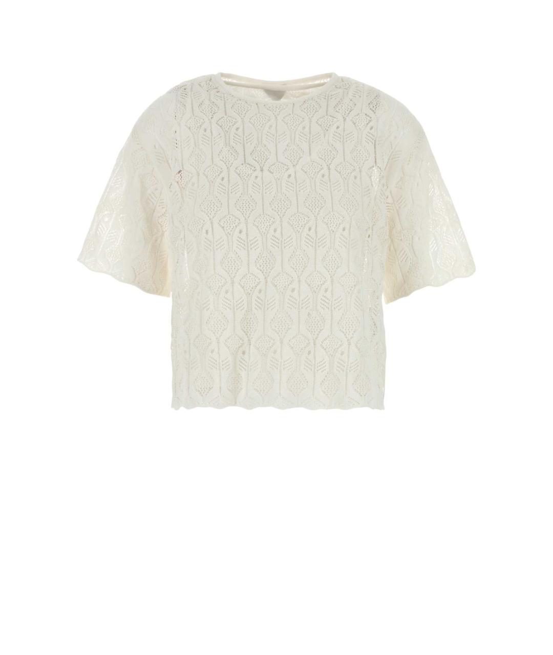 BOTTEGA VENETA Белая хлопковая футболка, фото 1