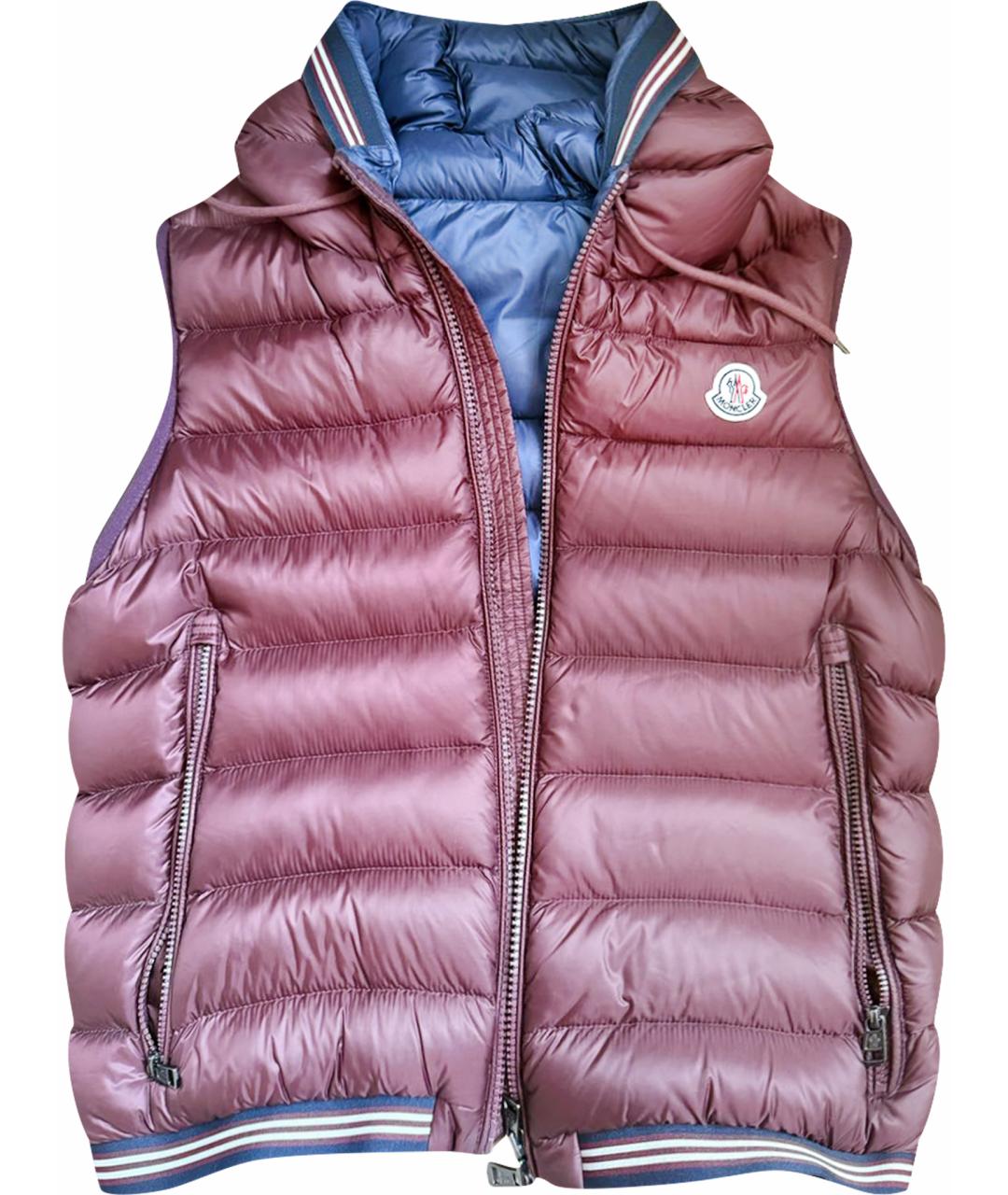 MONCLER Бордовый жилет, фото 1