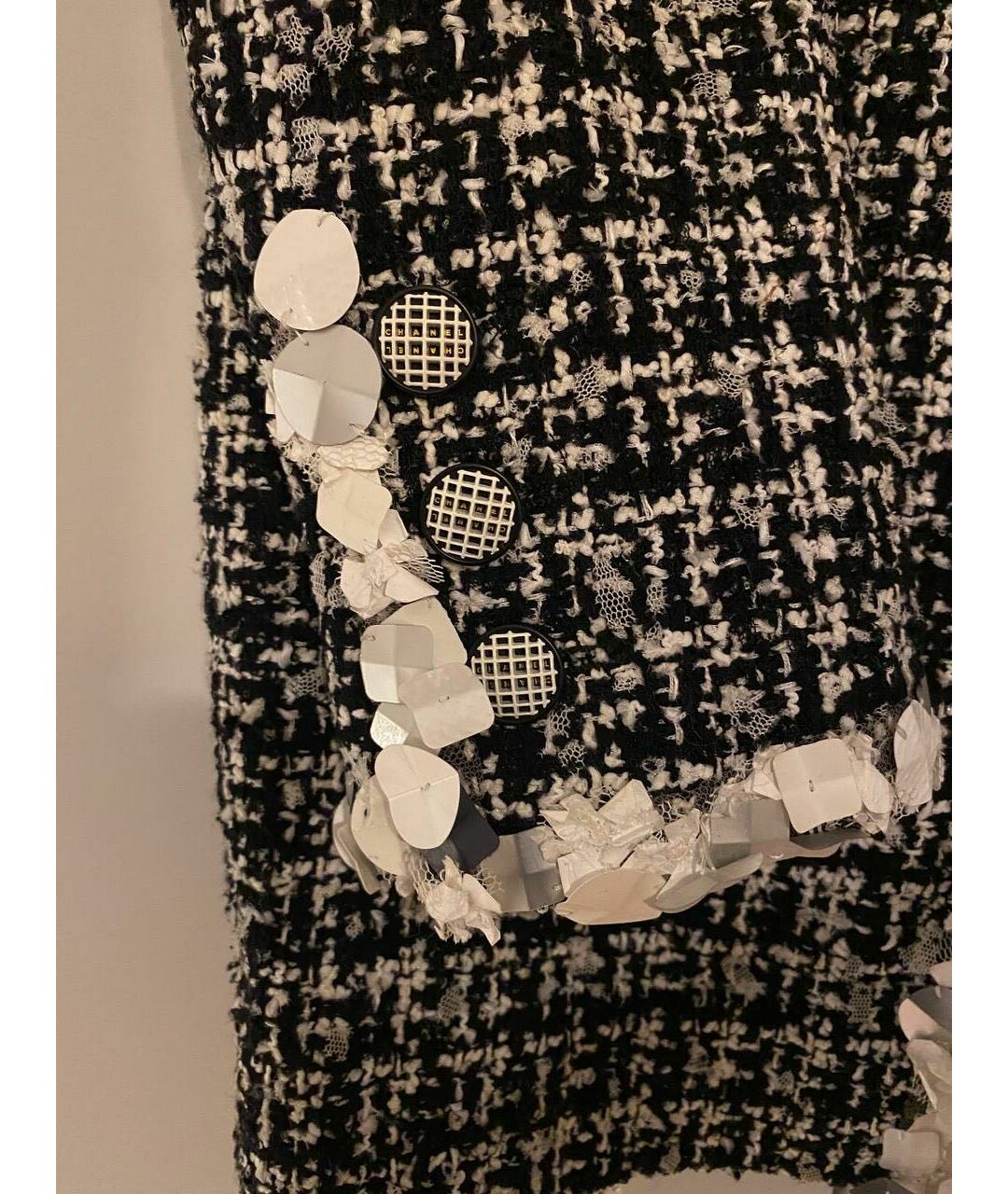 CHANEL PRE-OWNED Белый твидовый жакет/пиджак, фото 3