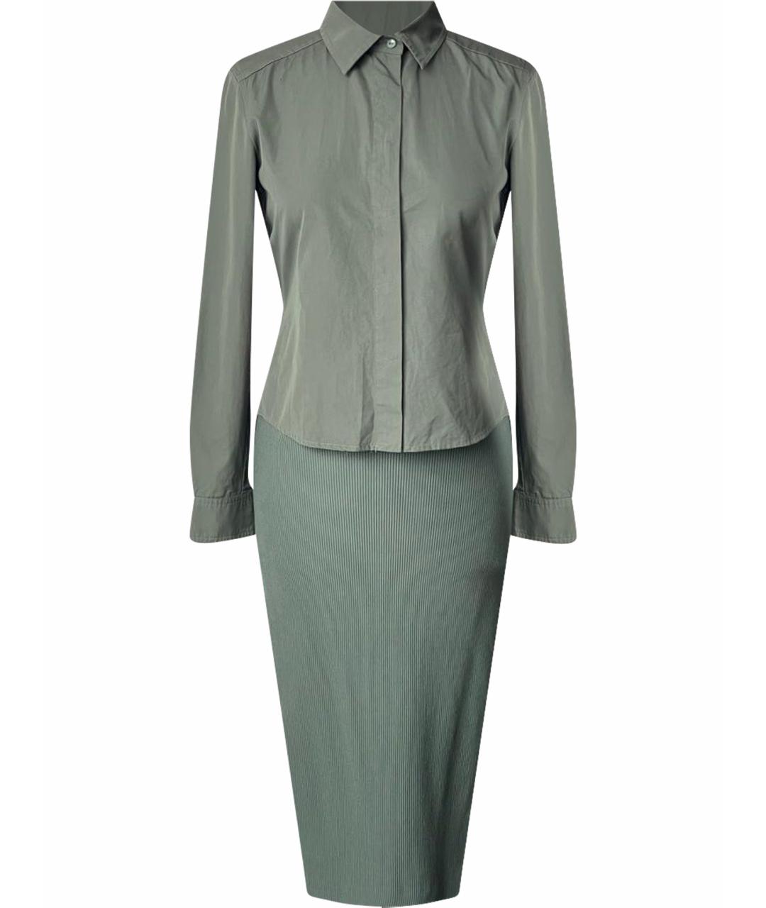 'S MAX MARA Хаки хлопковое повседневное платье, фото 1