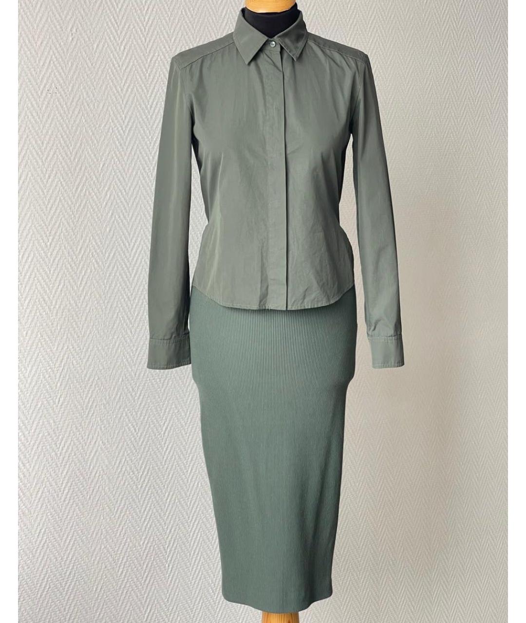 'S MAX MARA Хаки хлопковое повседневное платье, фото 8