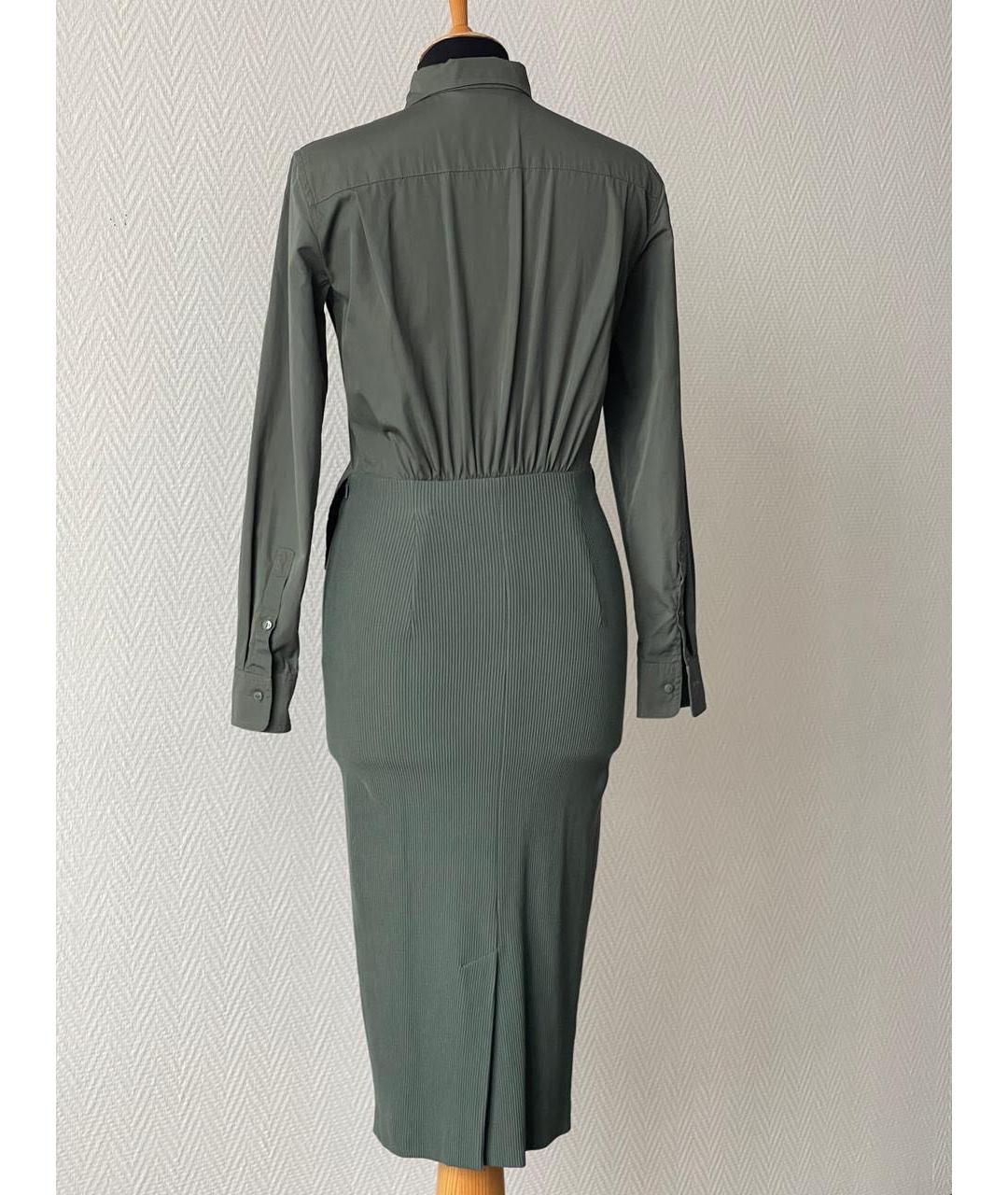 'S MAX MARA Хаки хлопковое повседневное платье, фото 2