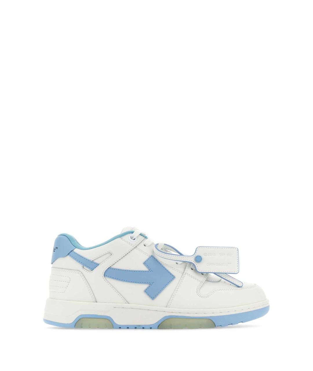 OFF-WHITE Белые кожаные низкие кроссовки / кеды, фото 1