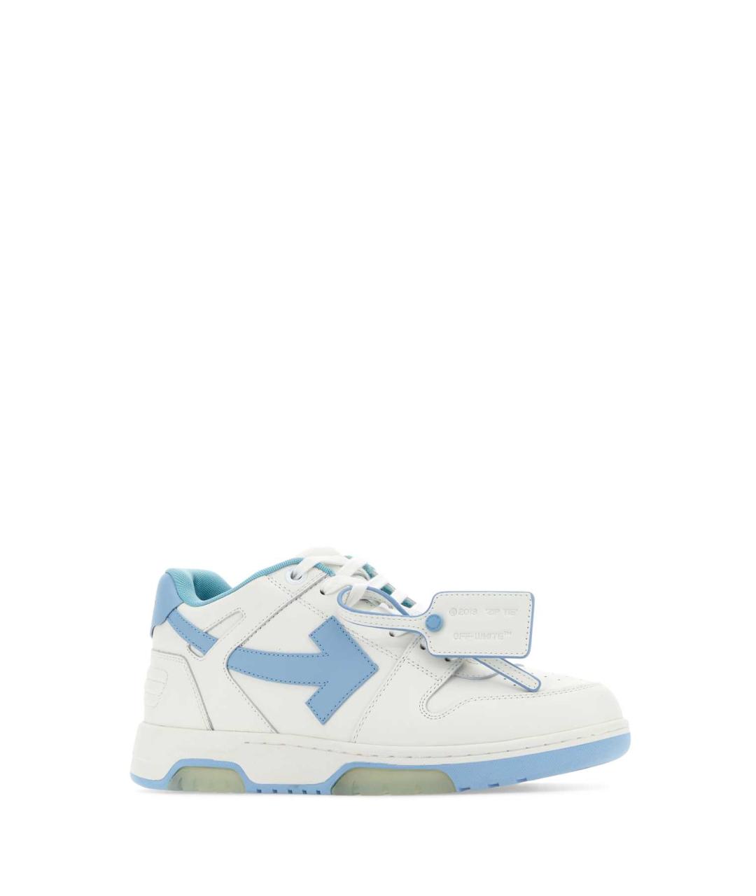 OFF-WHITE Белые кожаные низкие кроссовки / кеды, фото 2