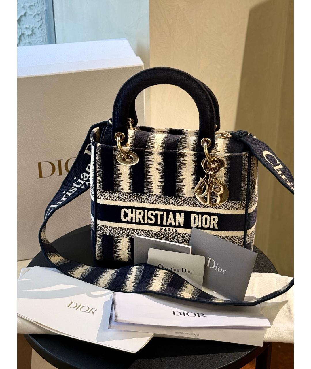 DIOR HOMME Голубая жаккардовая сумка с короткими ручками, фото 10